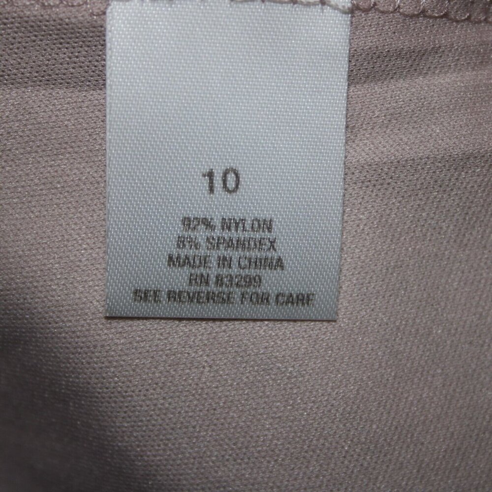 Dress Barn Sz 10 Mauve Lavender Silver Sequin Lined Eyelets Nylon Dress - Picture 7 of 16